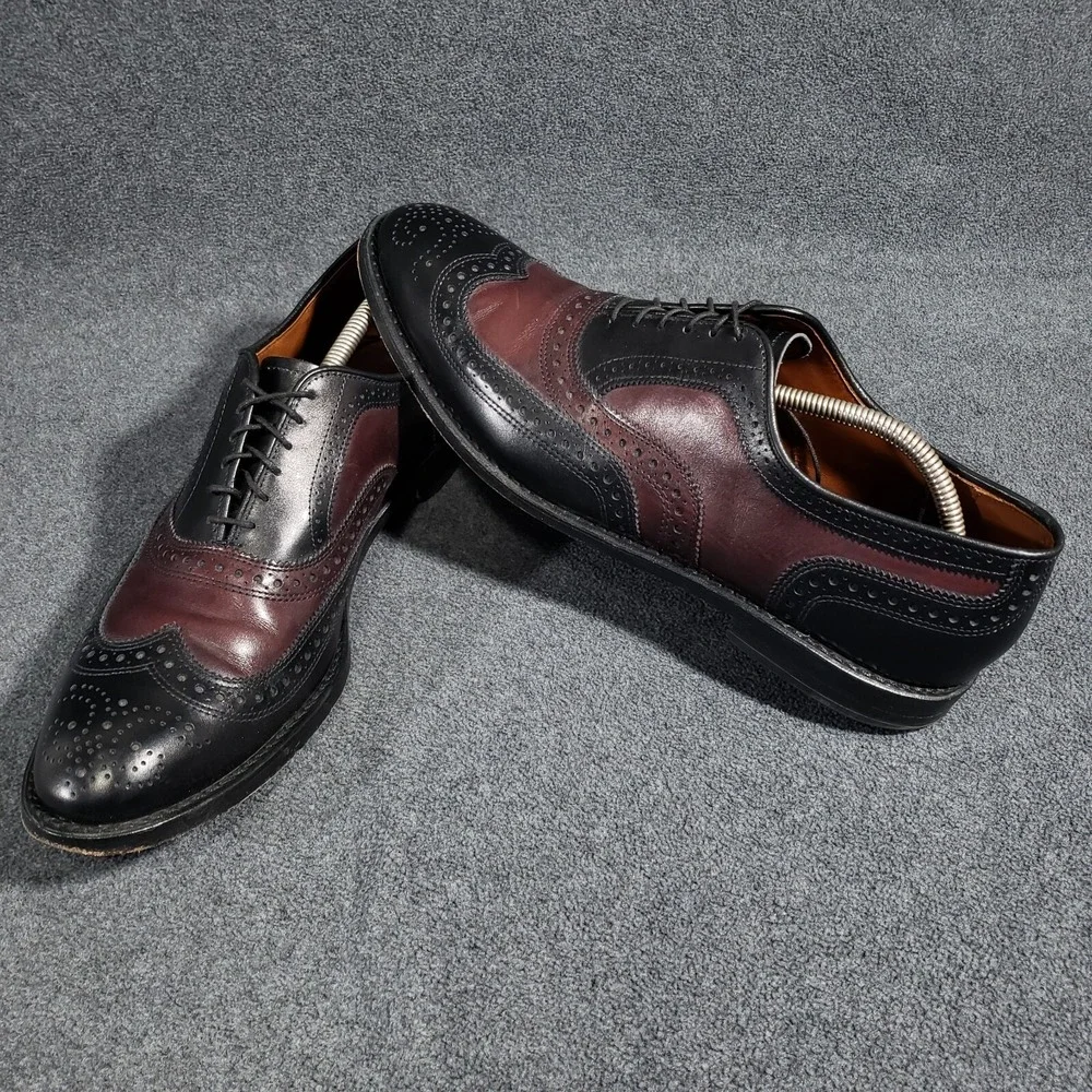 Allen Edmonds Broadstreet Brogues Mens 12 2A Black Burgundy 90th Anniversary